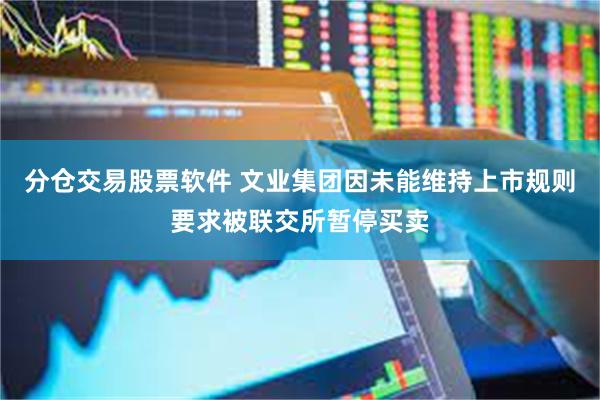 分仓交易股票软件 文业集团因未能维持上市规则要求被联交所暂停买卖