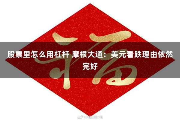 股票里怎么用杠杆 摩根大通：美元看跌理由依然完好