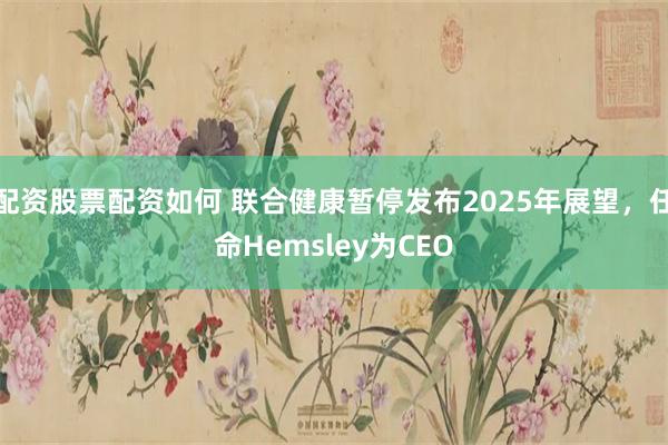 配资股票配资如何 联合健康暂停发布2025年展望，任命Hemsley为CEO