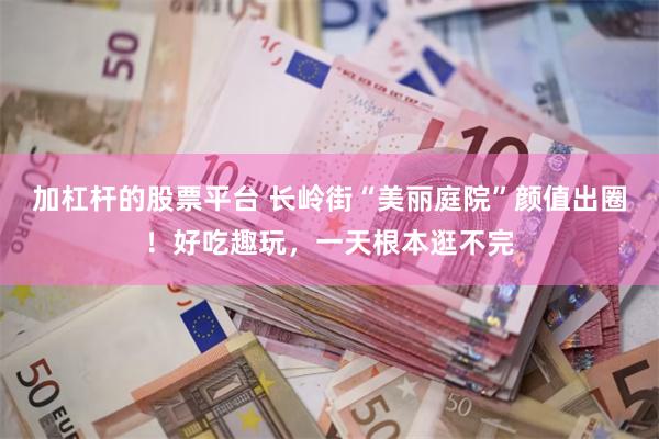 加杠杆的股票平台 长岭街“美丽庭院”颜值出圈！好吃趣玩，一天根本逛不完