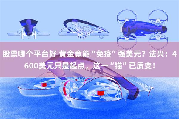 股票哪个平台好 黄金竟能“免疫”强美元?法兴:4600美元只是起点,这一“锚”已质变!