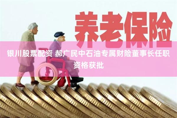 银川股票配资 郝广民中石油专属财险董事长任职资格获批