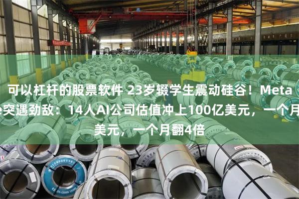 可以杠杆的股票软件 23岁辍学生震动硅谷！Meta Muse突遇劲敌：14人AI公司估值冲上100亿美元，一个月翻4倍